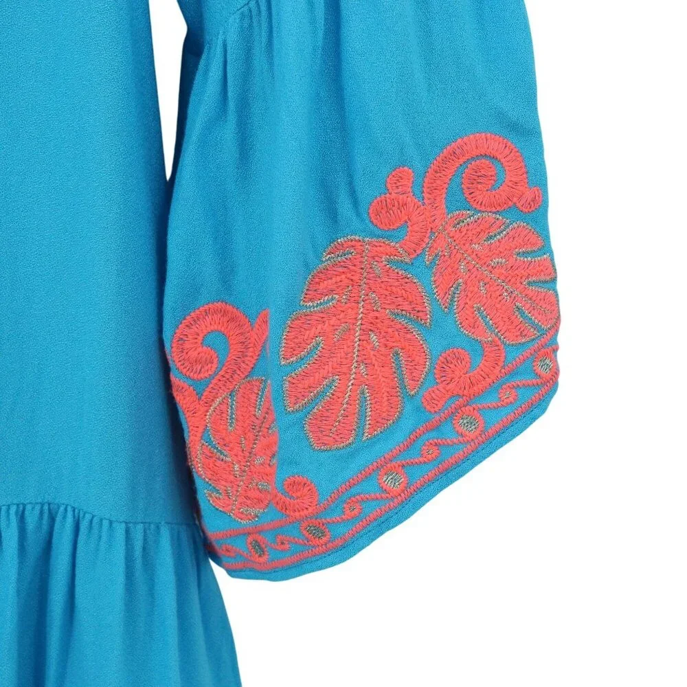 Lilly Pulitzer Amisa Embroidered Bell Sleeve Tunic Dress L - Picture 8 of 10